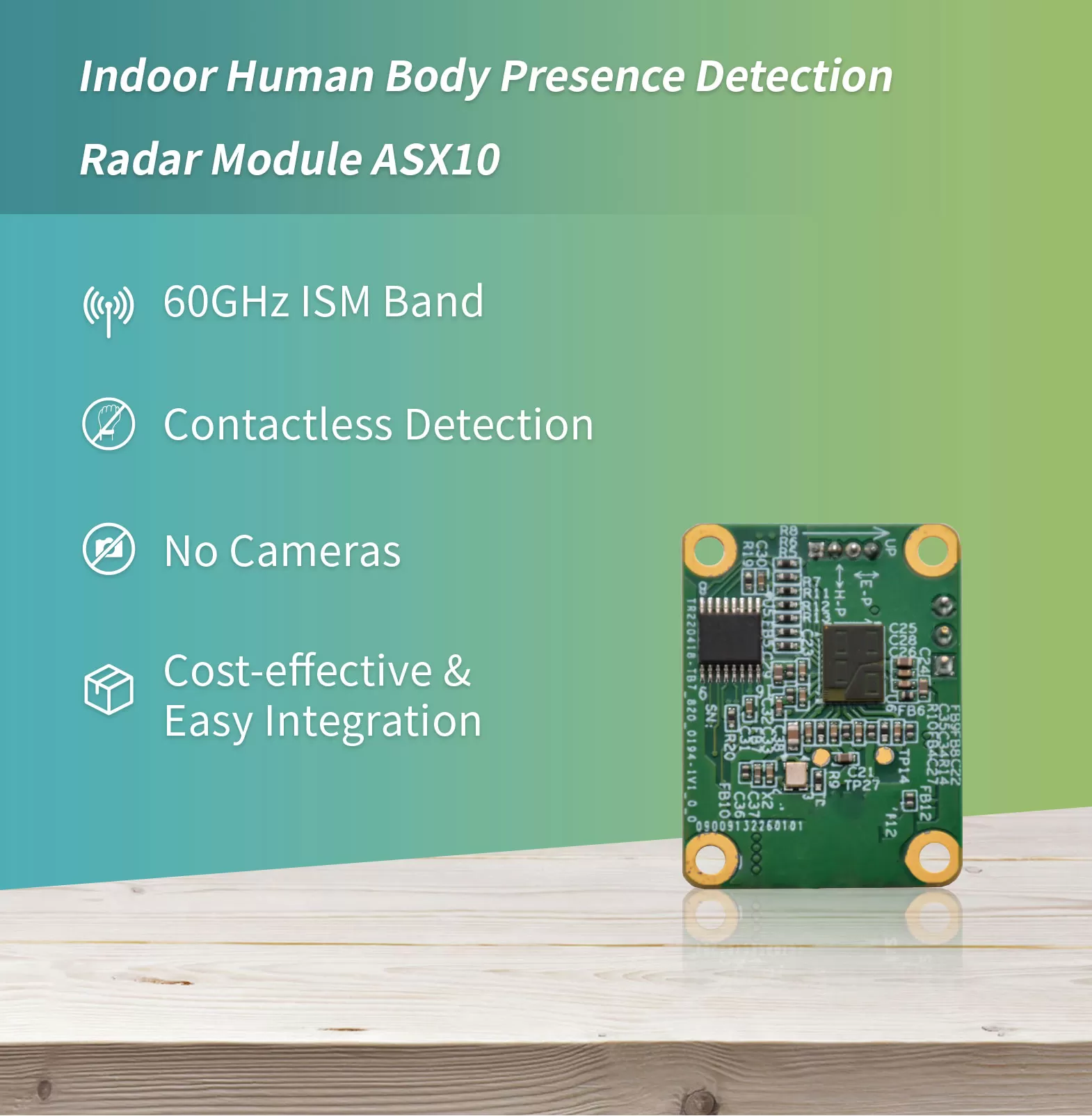 Indoor Human Body Presence Detection Radar Module ASX10 - Radar Module - 1