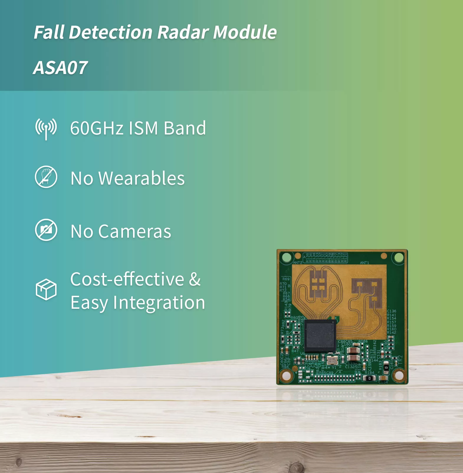 Fall Detection Radar Module ASA07 - Radar Module - 1