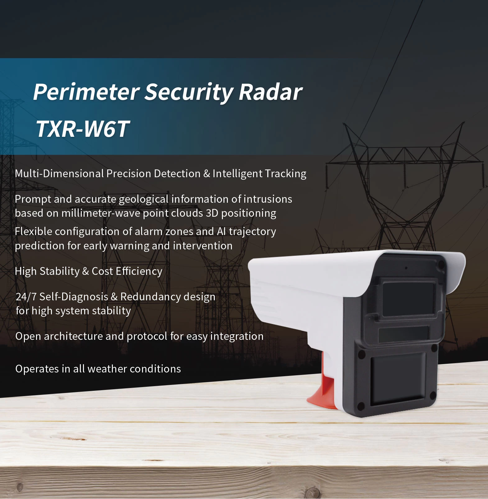 Perimeter Security Radar TXR-W6T - Perimeter Security - 1