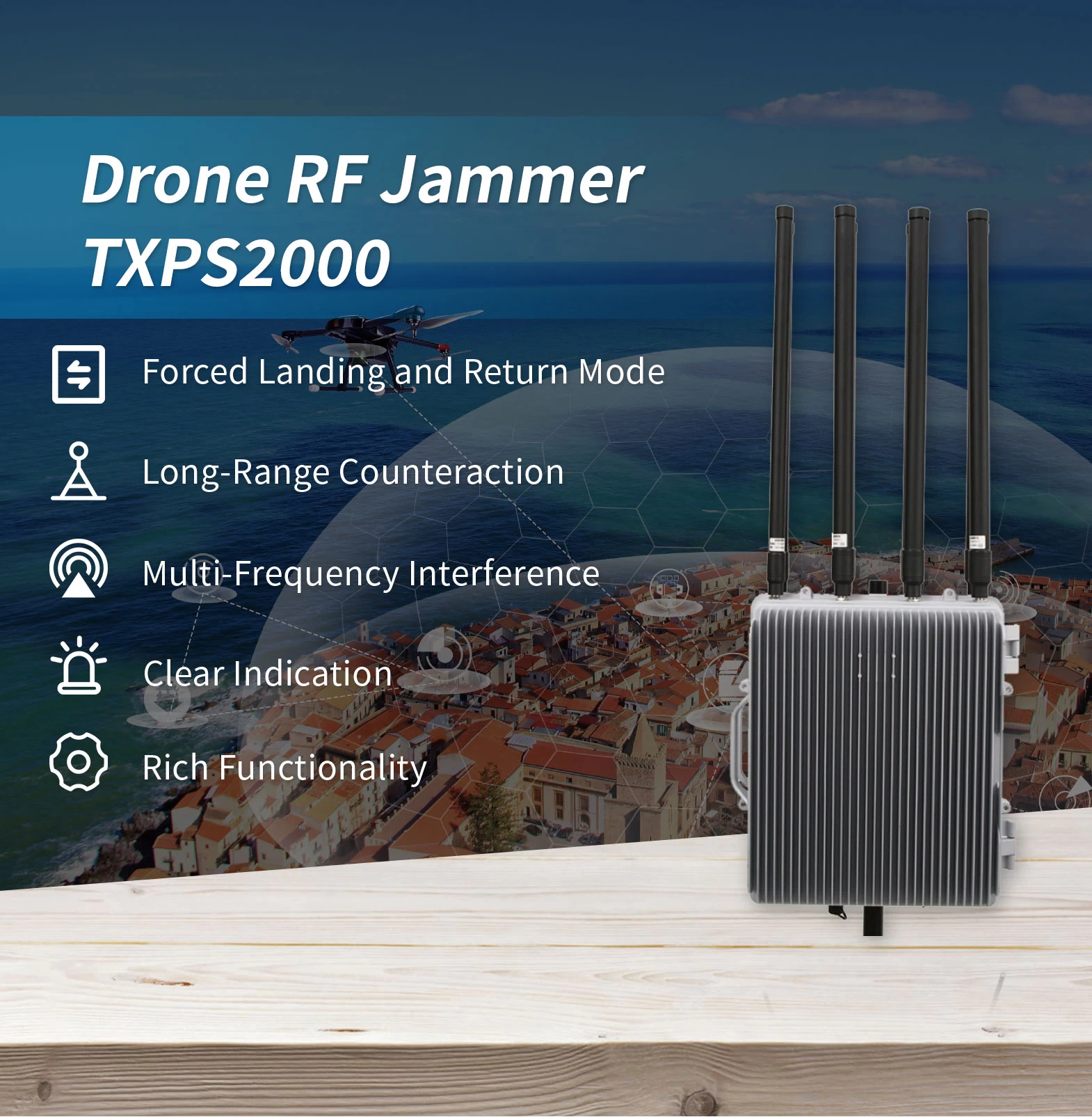 Drone RF Jammer TXPS2000 - Drone Defense - 1
