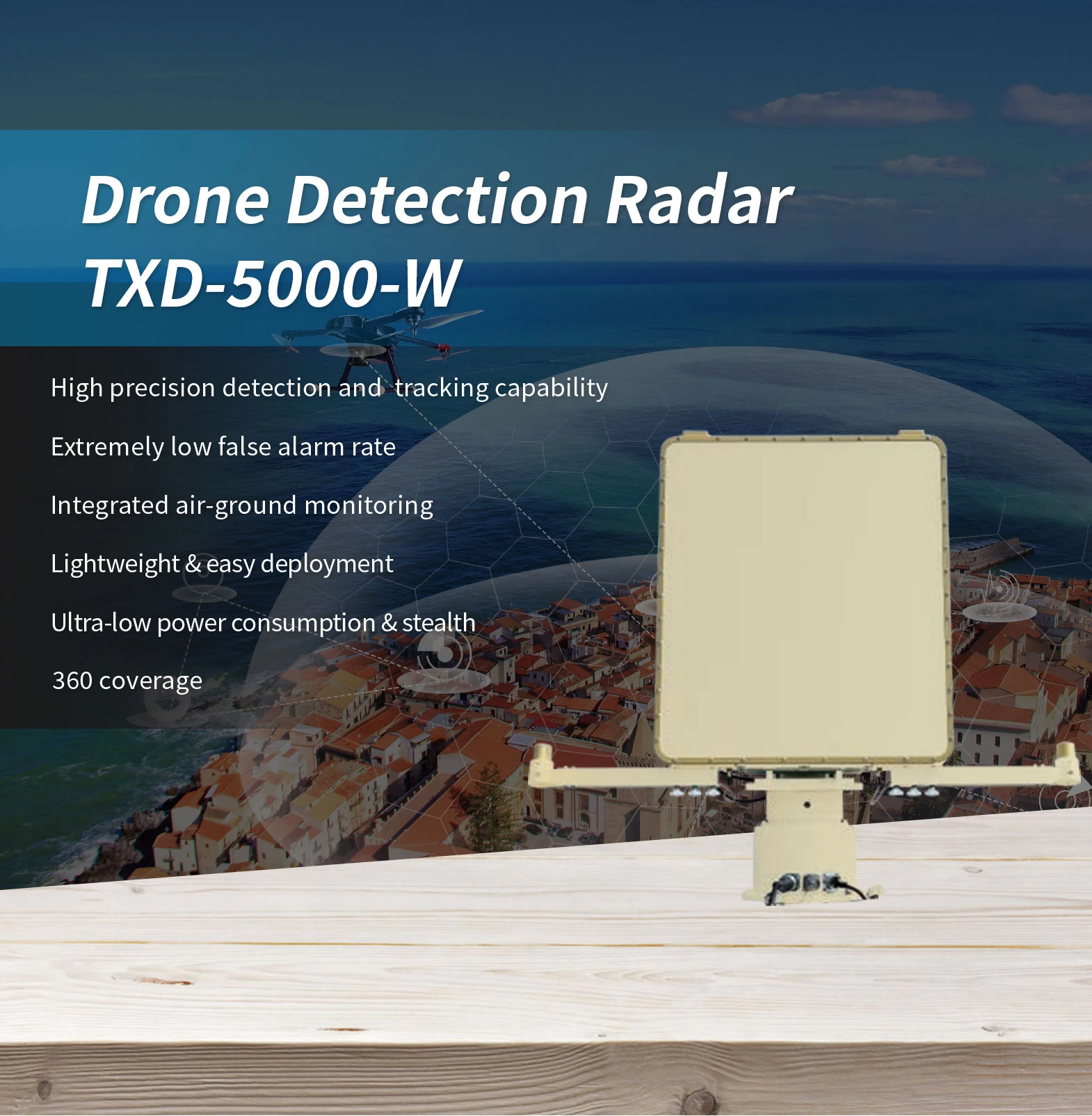 Drone Detection Radar TXD-5000-W - Drone Defense - 1