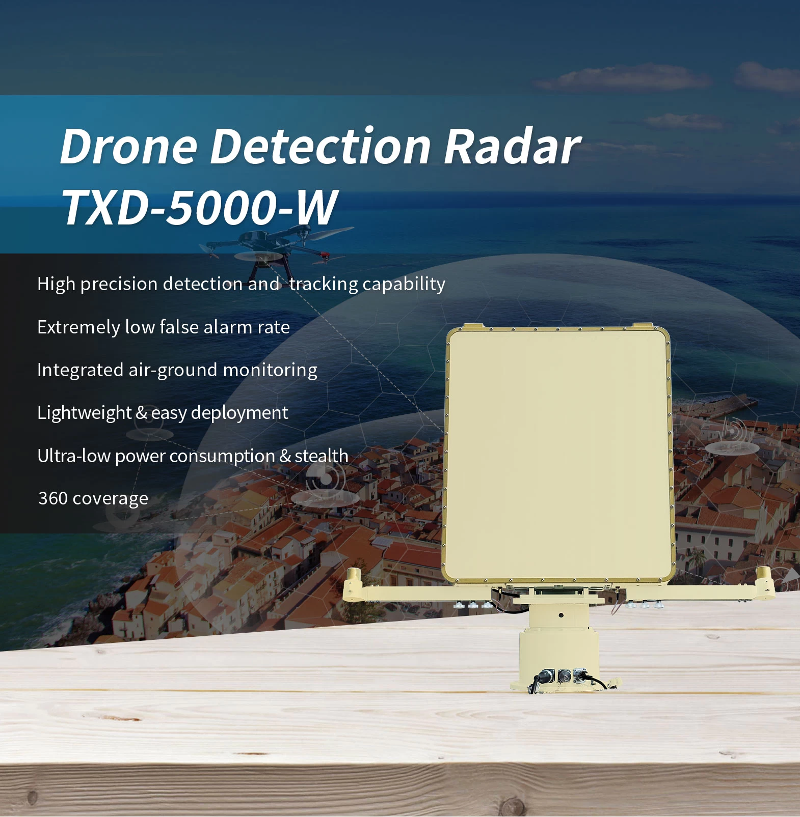 Drone Detection Radar TXD-5000-W - Drone Defense - 1